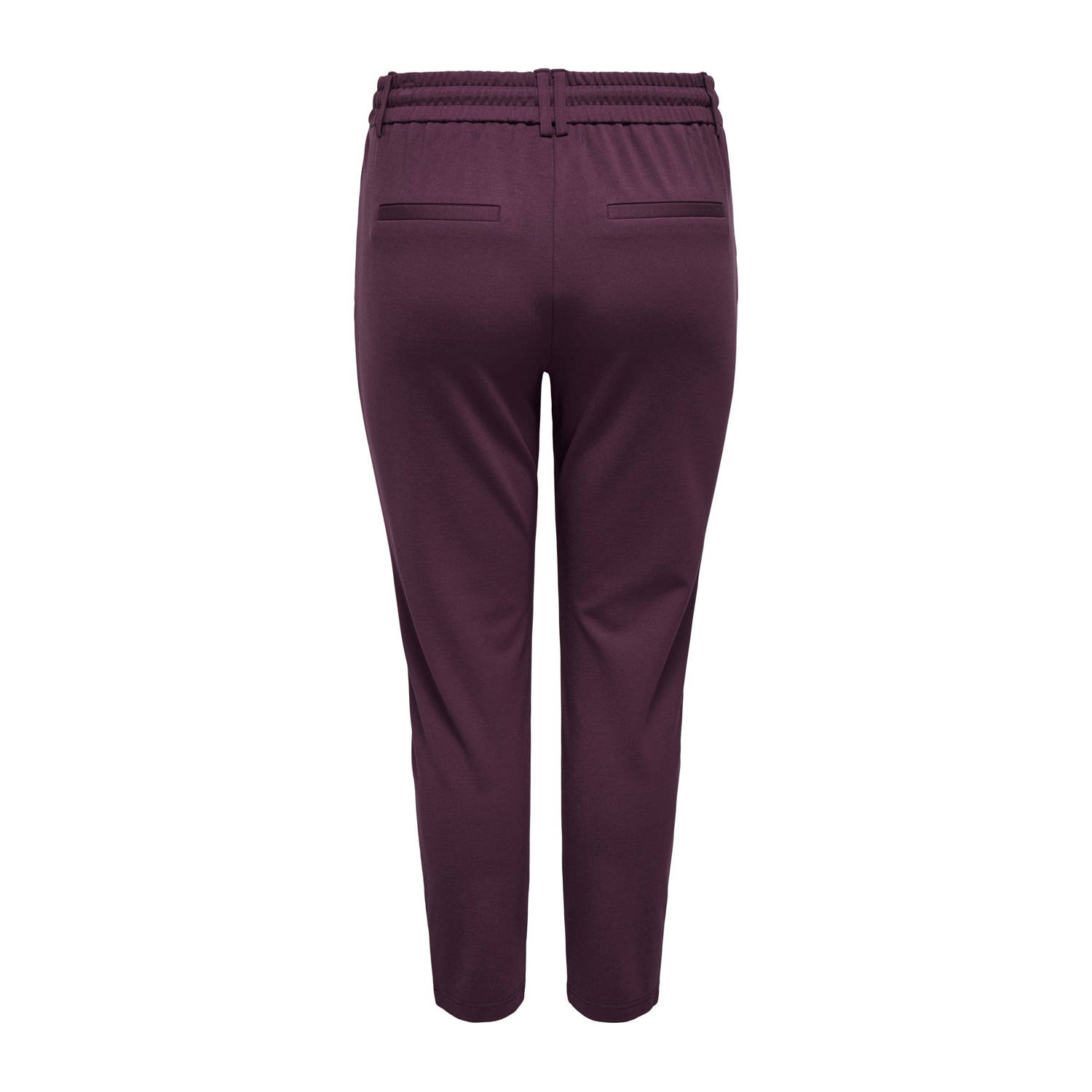 ONLY CARMAKOMA slim regular waist casual broek donkerrood