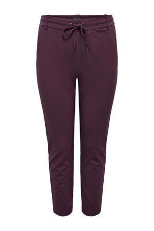 slim regular waist casual broek donkerrood