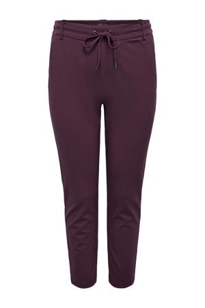 slim regular waist casual broek donkerrood