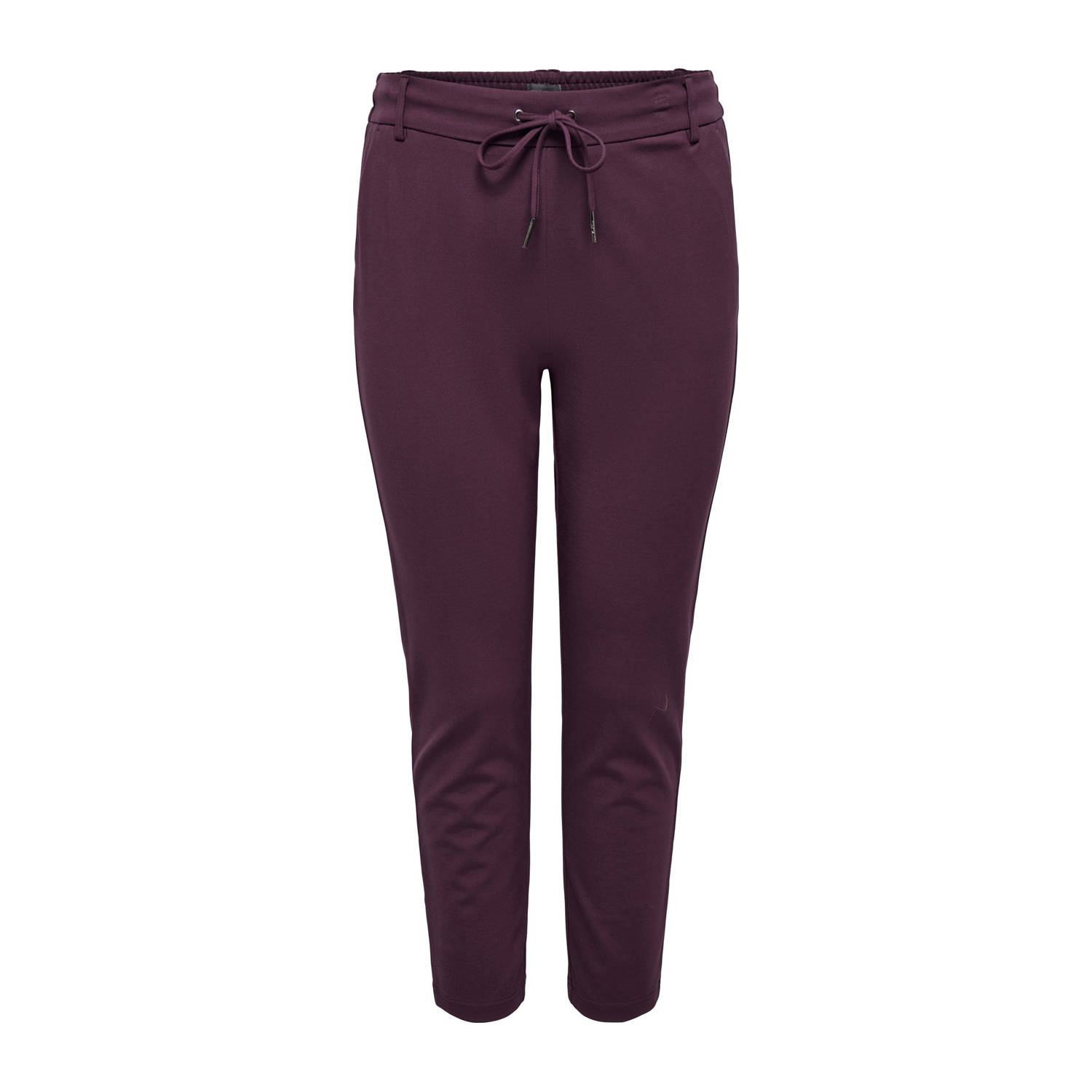 ONLY CARMAKOMA slim regular waist casual broek donkerrood