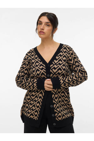 gebreid vest beige