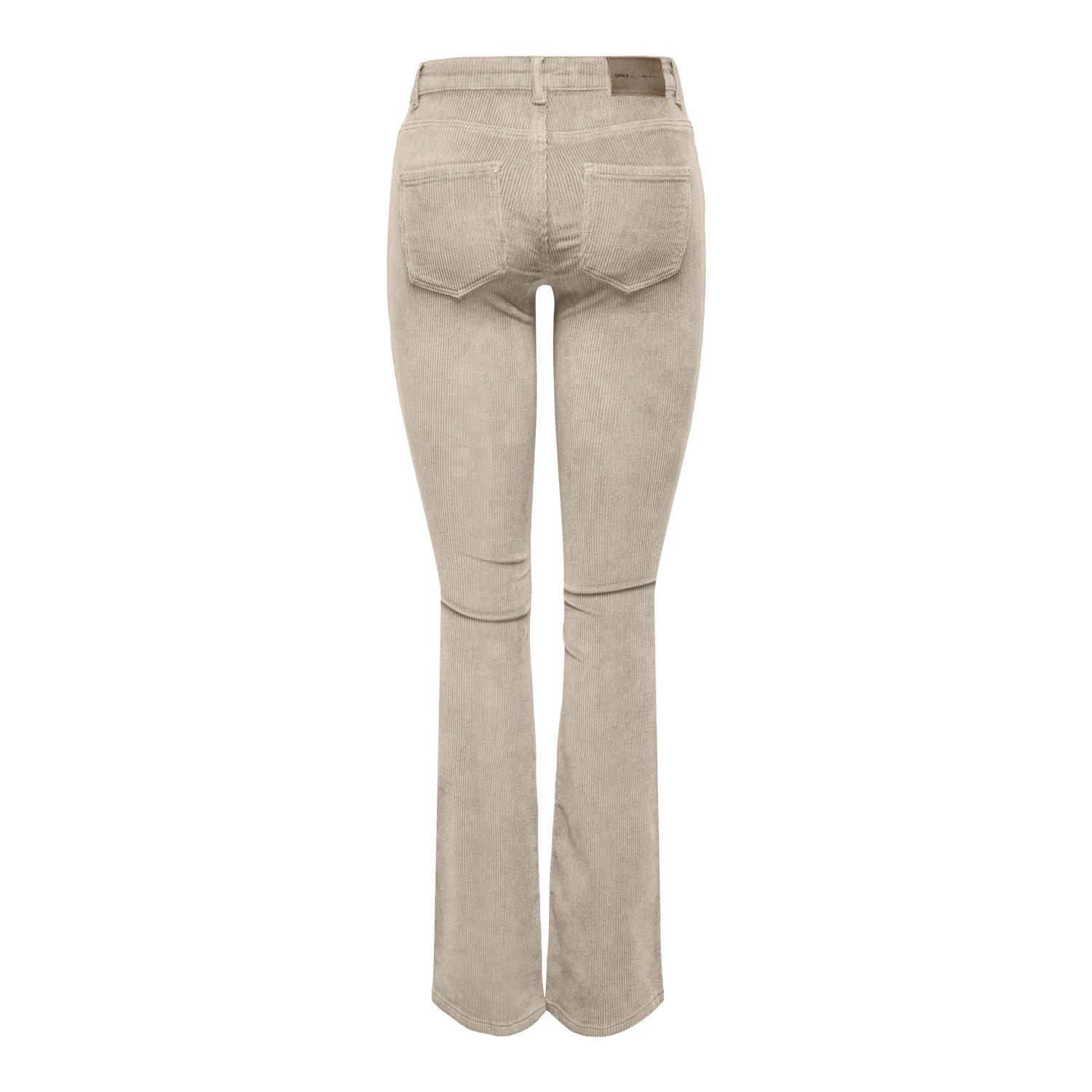ONLY corduroy flared regular waist flared broek ecru