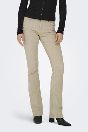 corduroy flared regular waist flared broek ecru