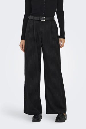 straight high waist broek zwart