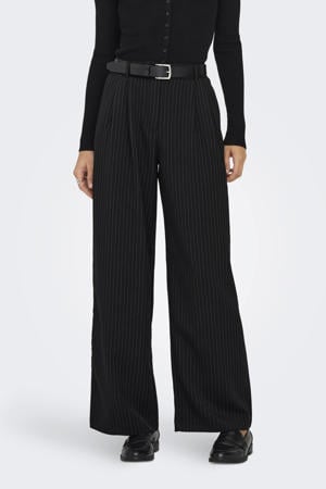 straight high waist broek zwart