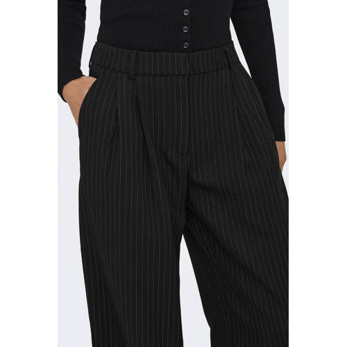 ONLY straight high waist broek zwart afbeelding