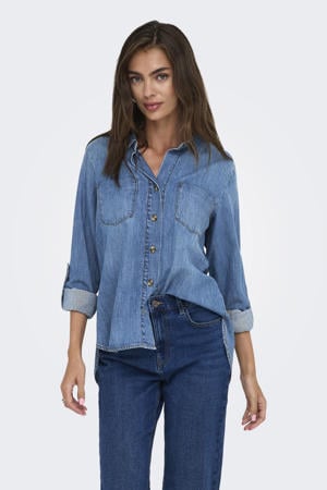 denim blouse medium blue denim