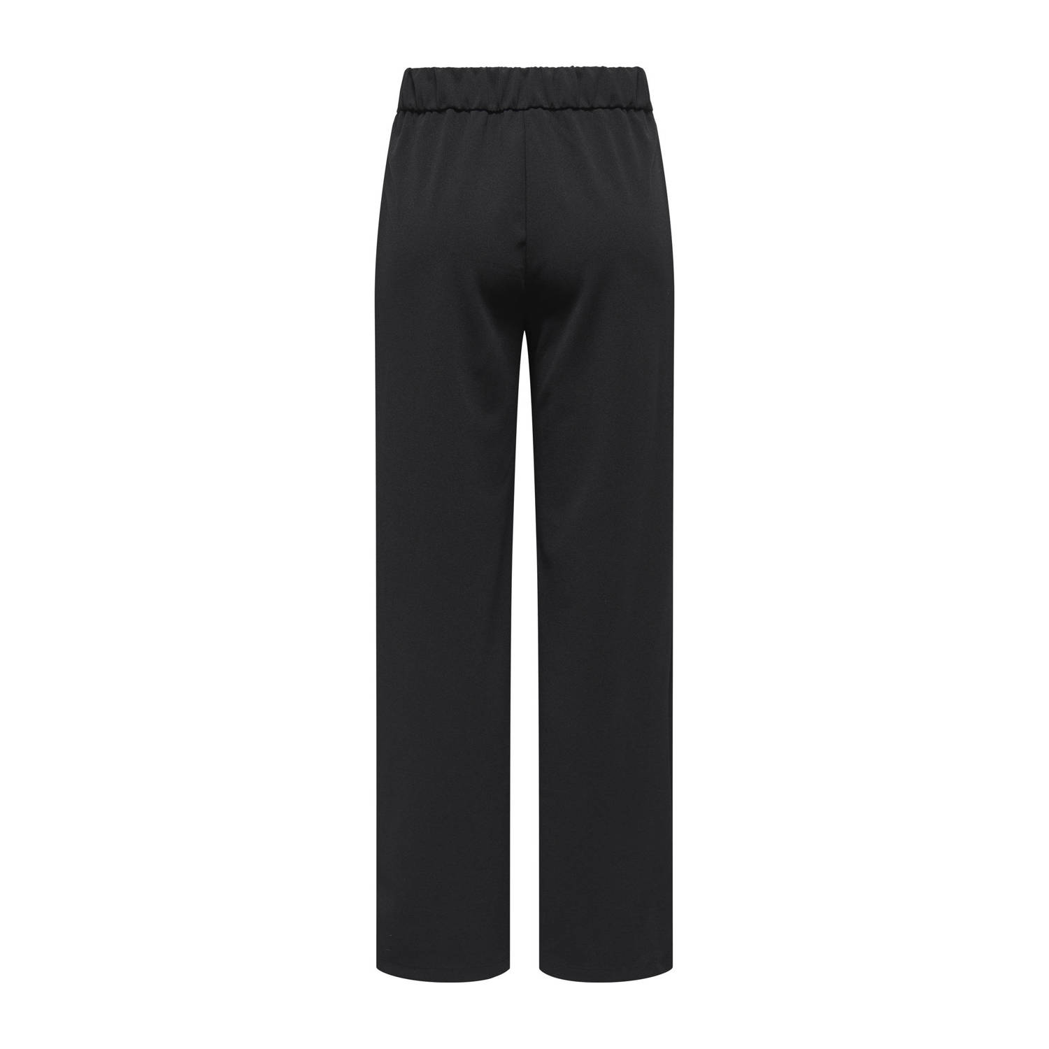 ONLY wide leg regular waist casual broek zwart