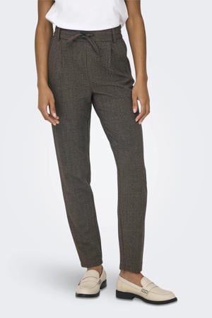 straight high waist broek grijs