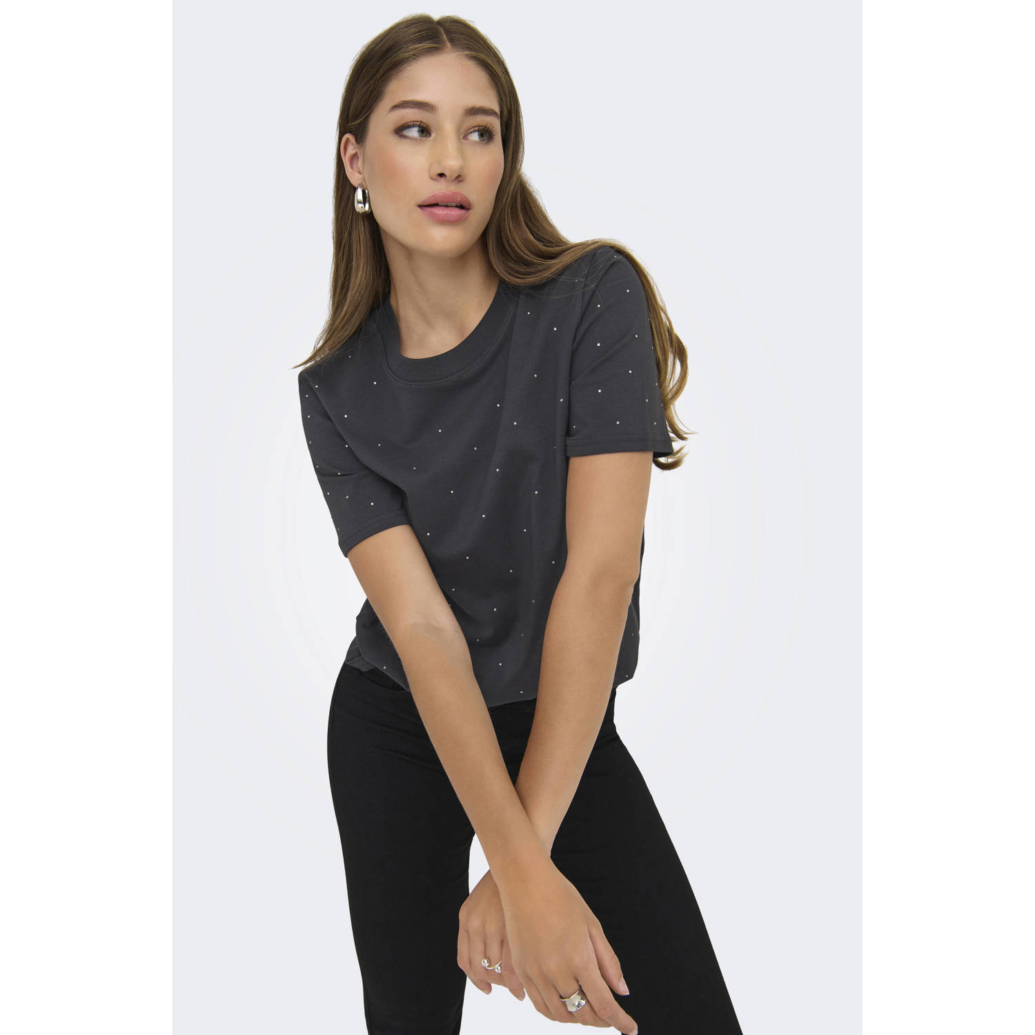 ONLY T-shirt grijs