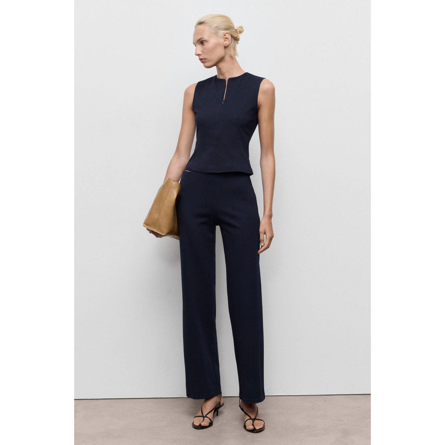 Mango cropped top marine