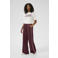 Kaffe wide leg high waist broek donkerrood