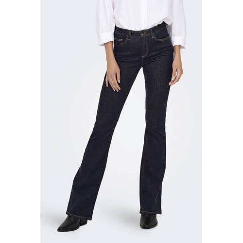 ONLY flared jeans dark blue denim afbeelding