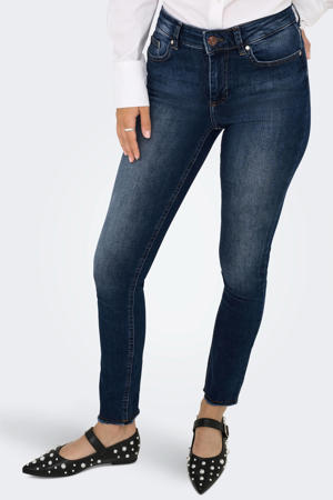 high waist skinny jeans dark blue denim