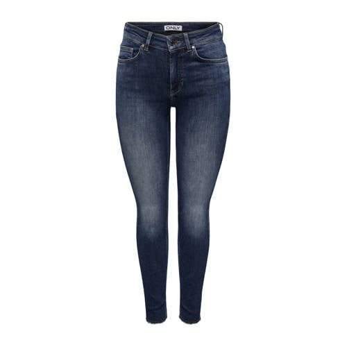 ONLY high waist skinny jeans dark blue denim afbeelding
