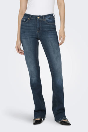 flared jeans dark blue denim