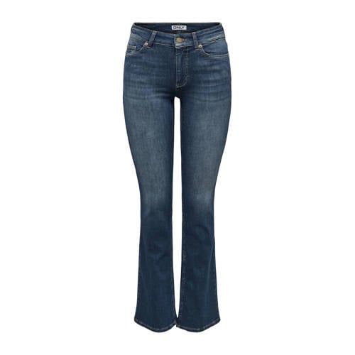 ONLY flared jeans dark blue denim afbeelding