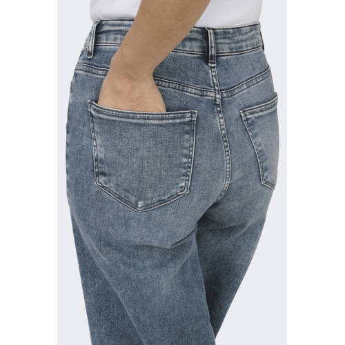 ONLY high waist wide leg jeans medium blue denim afbeelding