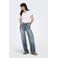 ONLY high waist wide leg jeans medium blue denim