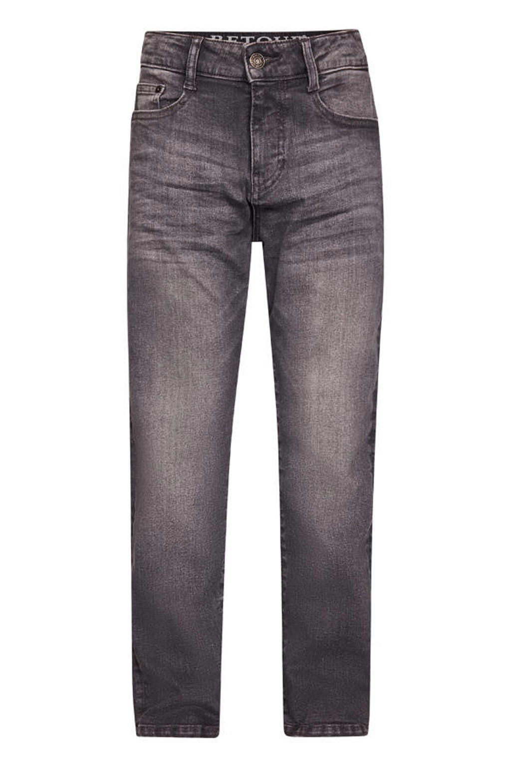 Grey denim jongens Retour Jeans relaxed loose fit jeans van stretchdenim met regular waist en effen