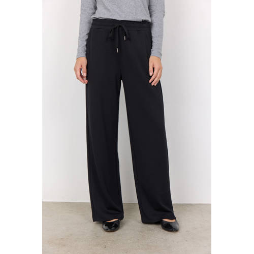 Soyaconcept wide leg regular waist casual broek zwart afbeelding