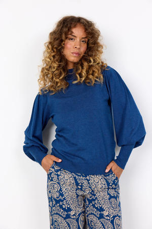 pullover gebreid blauw