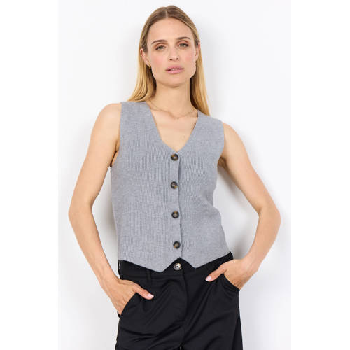 Soyaconcept gilet grijs melange afbeelding
