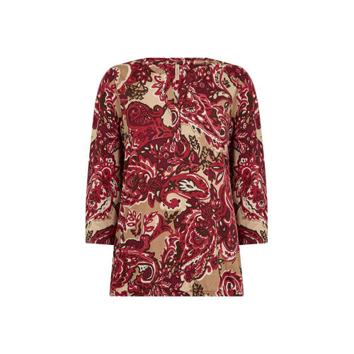 Soyaconcept blousetop met paisley print rood afbeelding