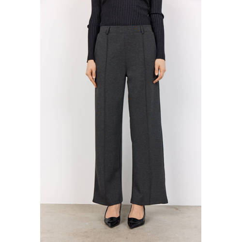 Soyaconcept wide leg high waist casual broek antraciet afbeelding