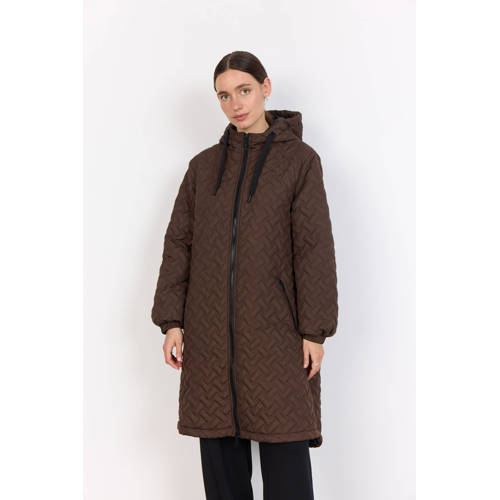 Soyaconcept tussenjas quilted donkerbruin afbeelding