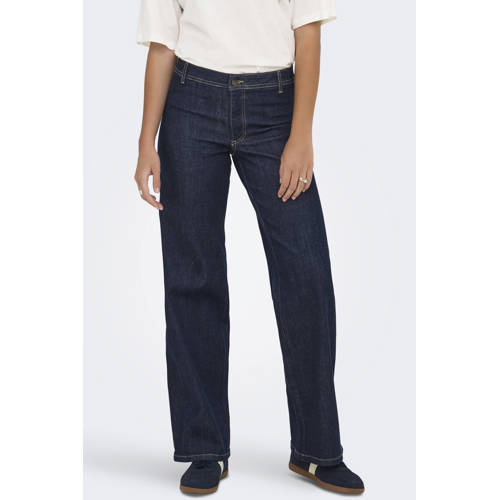 JDY wide leg jeans dark blue denim afbeelding