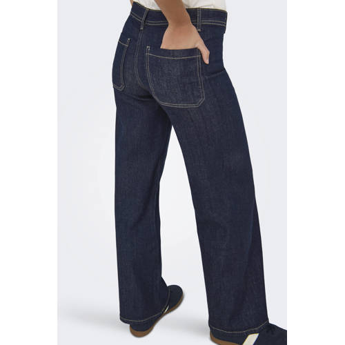 JDY wide leg jeans dark blue denim afbeelding