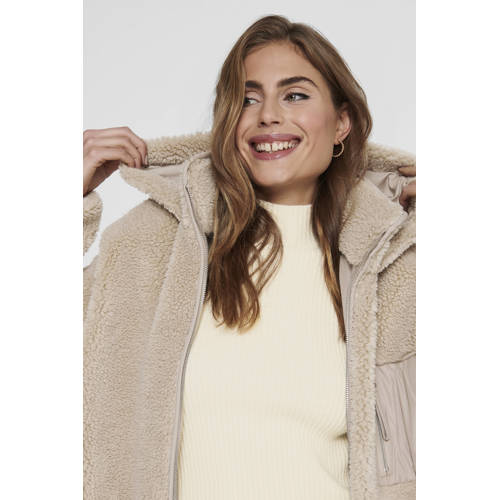 ONLY teddy jas beige afbeelding