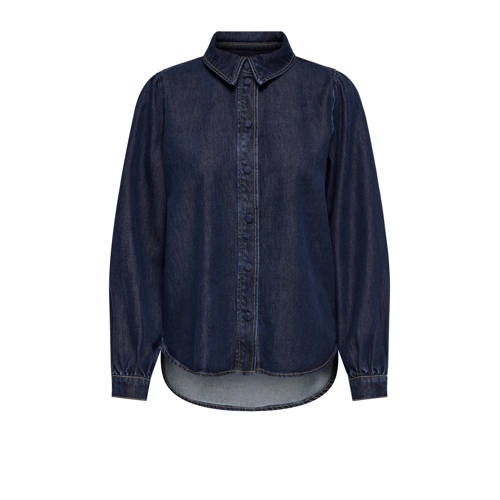 ONLY denim blouse dark blue denim afbeelding