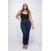 Fox Factor high waist straight leg jeans dark blue denim