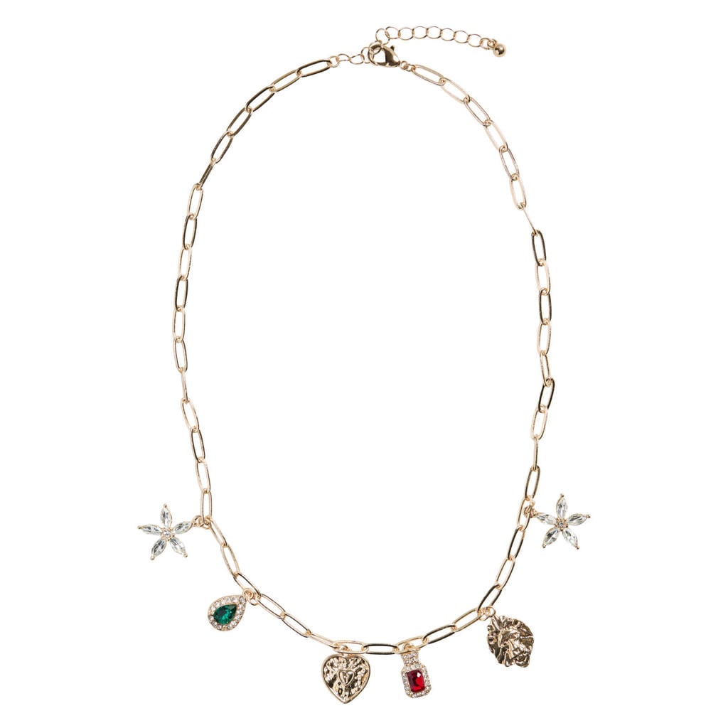 PIECES ketting PCMAVIS met bedels goudkleurig