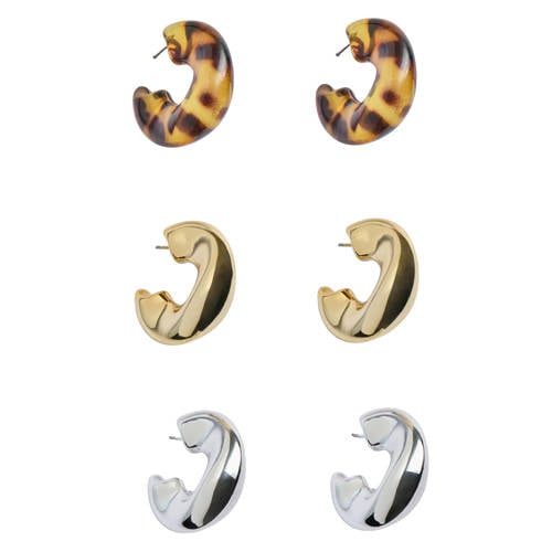 PIECES oorbellen PCKAT - set van 3 multi afbeelding