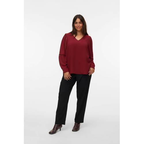 VERO MODA CURVE top donkerrood afbeelding