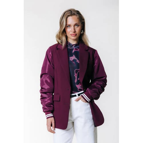 Colourful Rebel oversized blazer donkerrood afbeelding