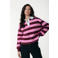 Colourful Rebel sweater met backprint roze