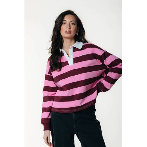 Colourful Rebel sweater met backprint roze afbeelding