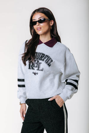 sweater grijs melange met glitter