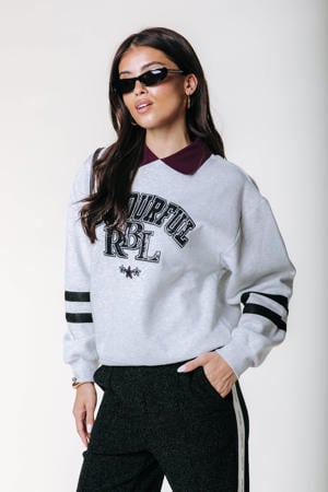sweater grijs melange met glitter