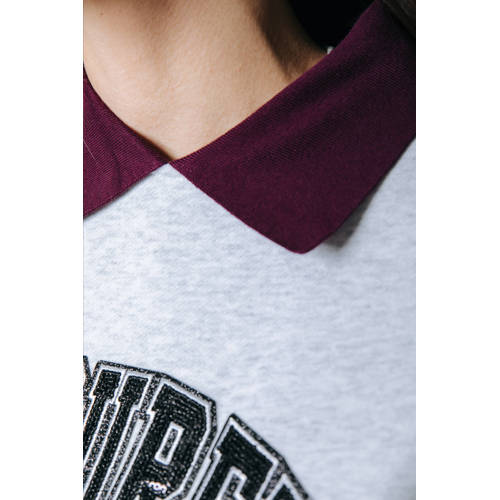 Colourful Rebel sweater grijs melange met glitter afbeelding