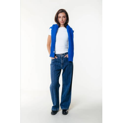 Colourful Rebel jeans dark blue denim strass steentjes afbeelding