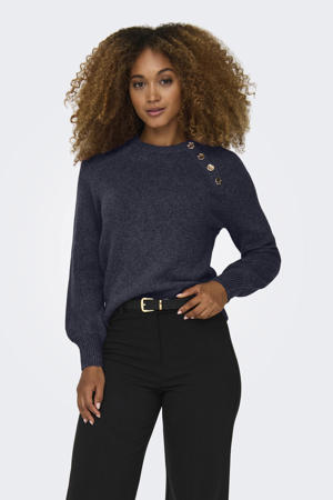trui gebreid donkerblauw