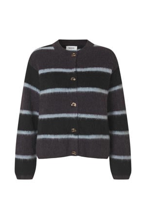 gestreepte gebreid vest multi