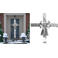 Home & Styling Collection kerst deurstrik zilver (33x42 cm)