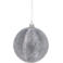 Home & Styling Collection Kerstbal polystyreen zilver - 3 stuks (ø8 cm)