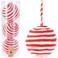 Home & Styling Collection Kerstballen polyester rood - 3 stuks (ø10 cm)